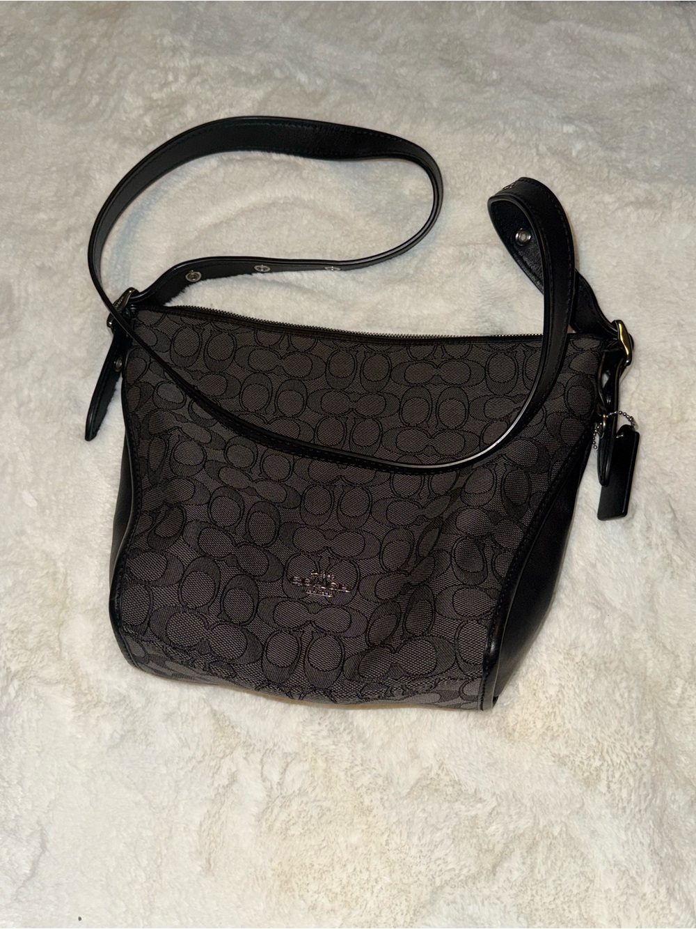 Coach Signature Small Dufflette Jacquard Bag.